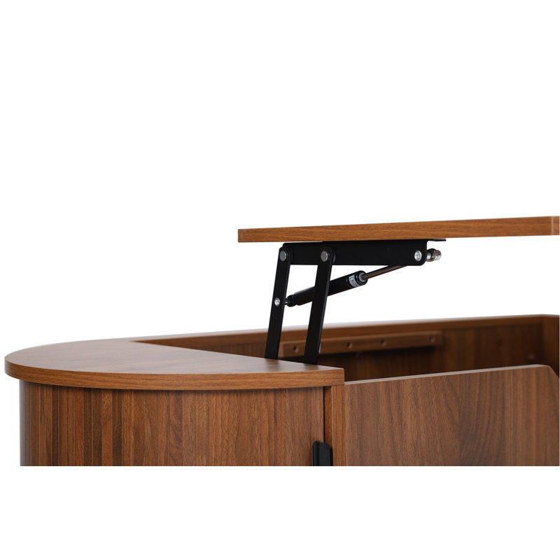 Table basse à plateau relevable Sereen, Brun