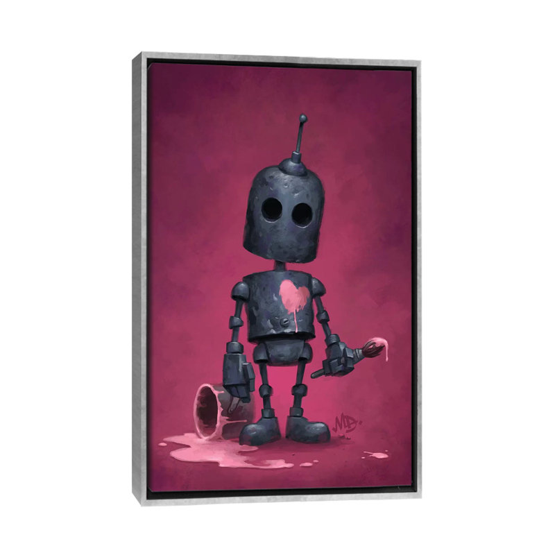Décoration murale pour enfants The Artist, H 60 po x l 40po x P 1,5 po, Toile avec cadre argenté