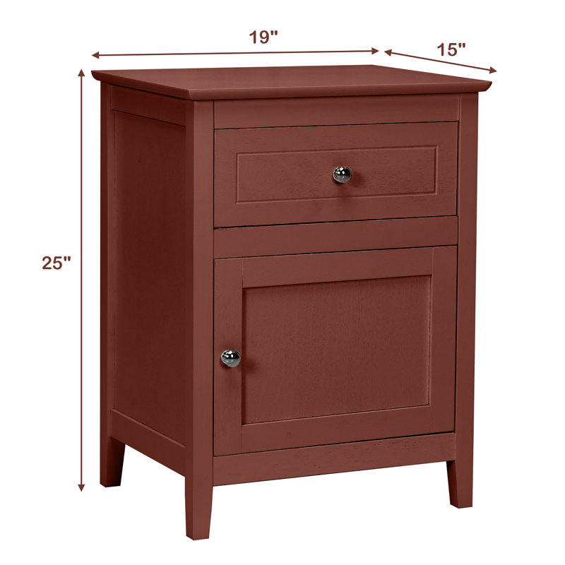 Table de chevet 25 po 1 cerise 25 po, Ensemble de 1
