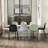 Gustawa Dining Chairs - Modern Stackable Plastic Chairs with Iron Legs & Padded Cushion - Set of 4 Kitchen & Dining Room Chairs-65771807