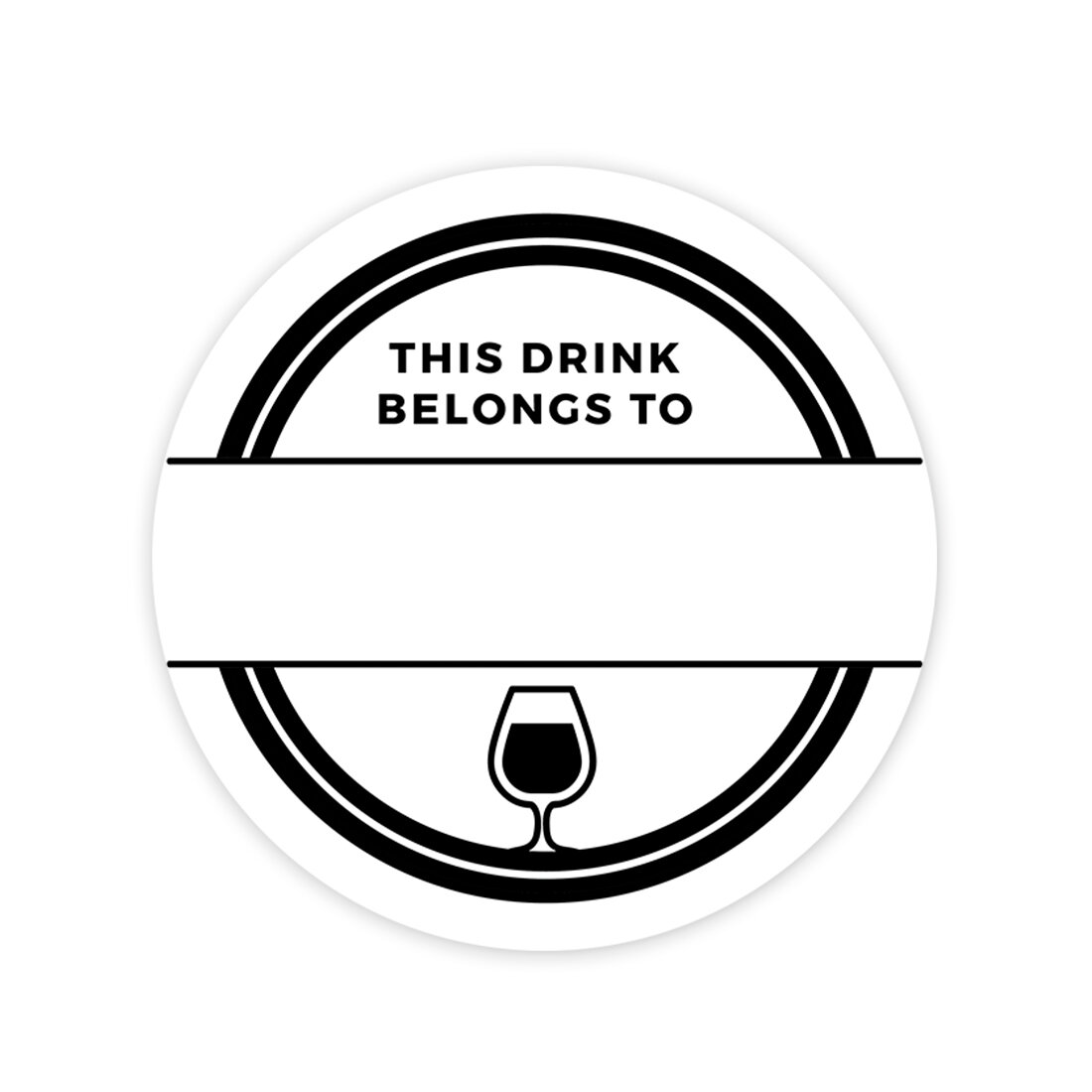 Koyal Wholesale Round Vinyl Drink Stickers, Wine Bottle Design, Blank Drink  Labels for Cocktail Party, Weddings 80-Pack 