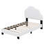 Lit plateforme tapissier avec tête de lit en forme de nuage