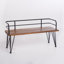 Banc en bois industriel et métal Zion