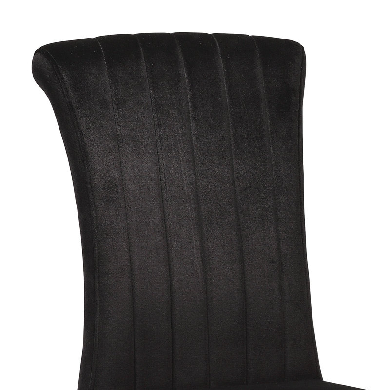 Danbury 18.25'' H Upholstered Side Chair, Black