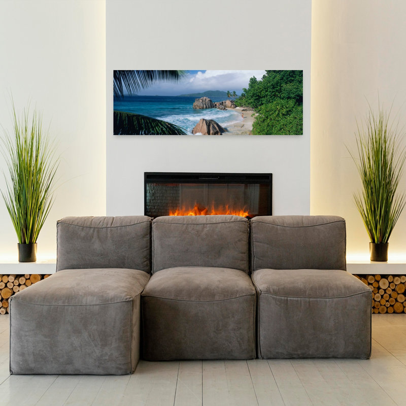Océan indien, île de La Digue, Seychelles, océan abstrait, art mural tropical, H 48 po x l 16 po