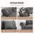 158" Modern Modular Sectional Sofa With Nailhead Trim, Oversized L Shaped Couches With Ottoman, 5-seater Deep Seat Sofa With Throw Pillow-288363167-288363163