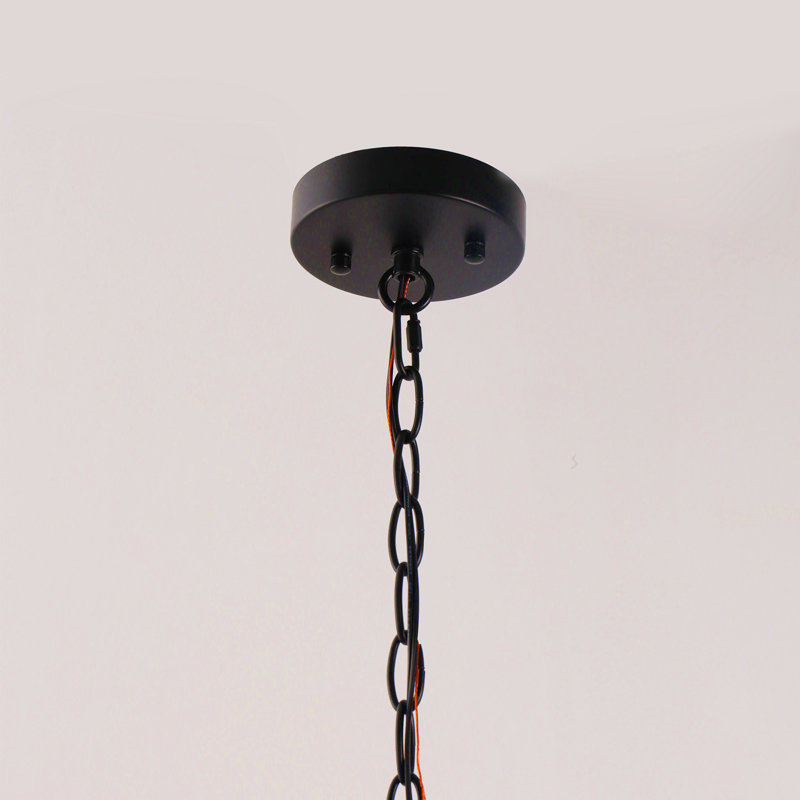 Hajarah 5 - Light Dimmable Empire Chandelier, Black/Gold, 16.93" H x 13.39" W x 7.48" D