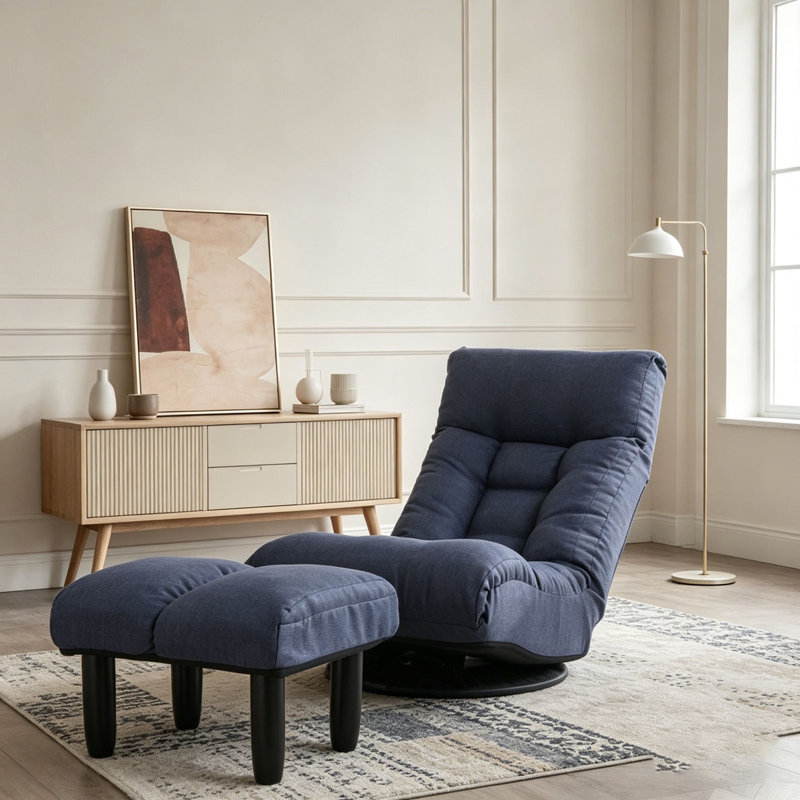 Fauteuil inclinable simple, Marine, Noir