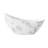 CASAINC 73"x 31" Freestanding Solid Surface Soaking Bathtub,Moon-Shaped with Marble Look