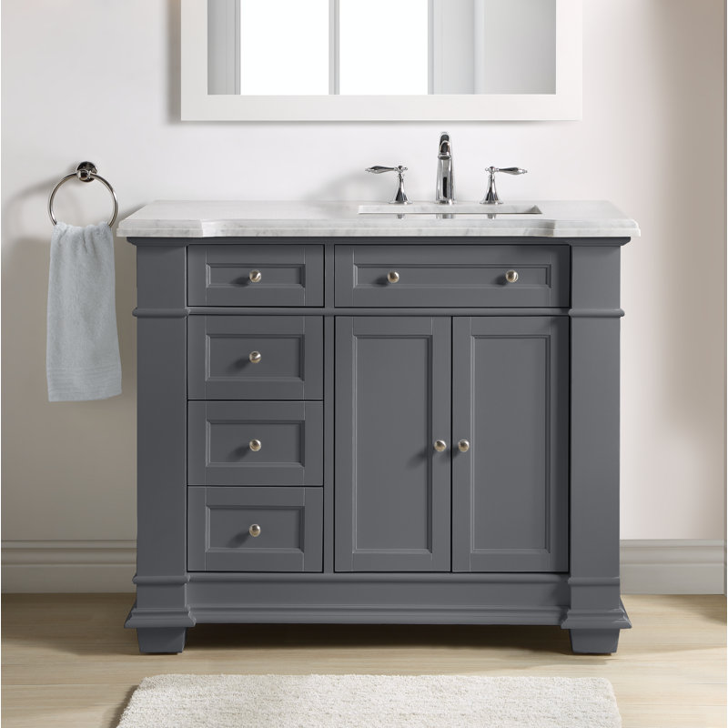 Riccardo 42" Single Bathroom Vanity Set, Gray