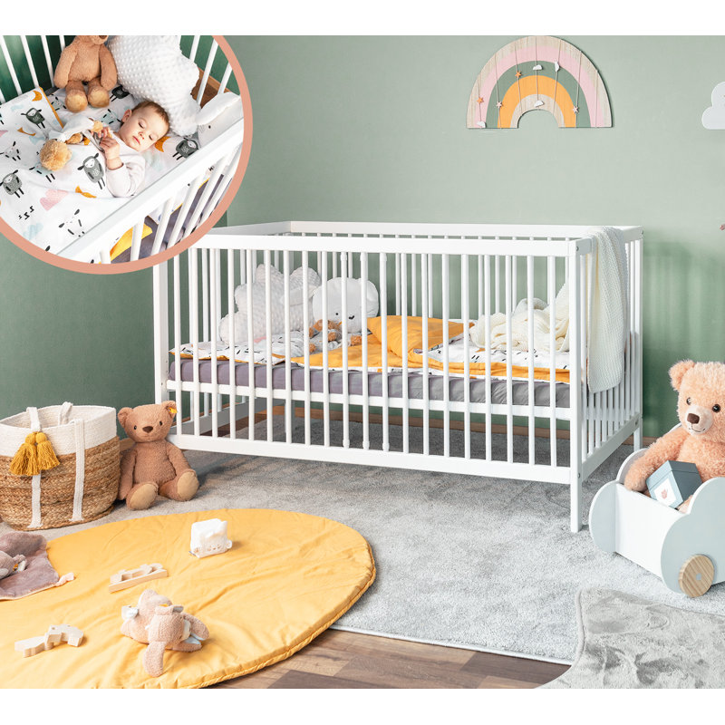 Baby Cot, White, 60x120cm