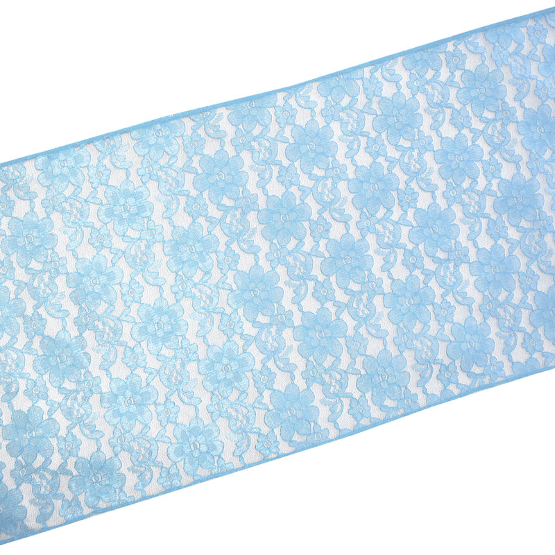 Chemin de table Bagdonas, L 12 po x L 60 po, Bleu bébé
