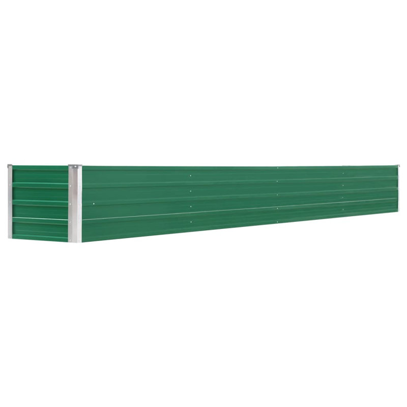 Edmund Metal Raised Garden Bed, Green, 45cm H x 40cm W x 320cm L