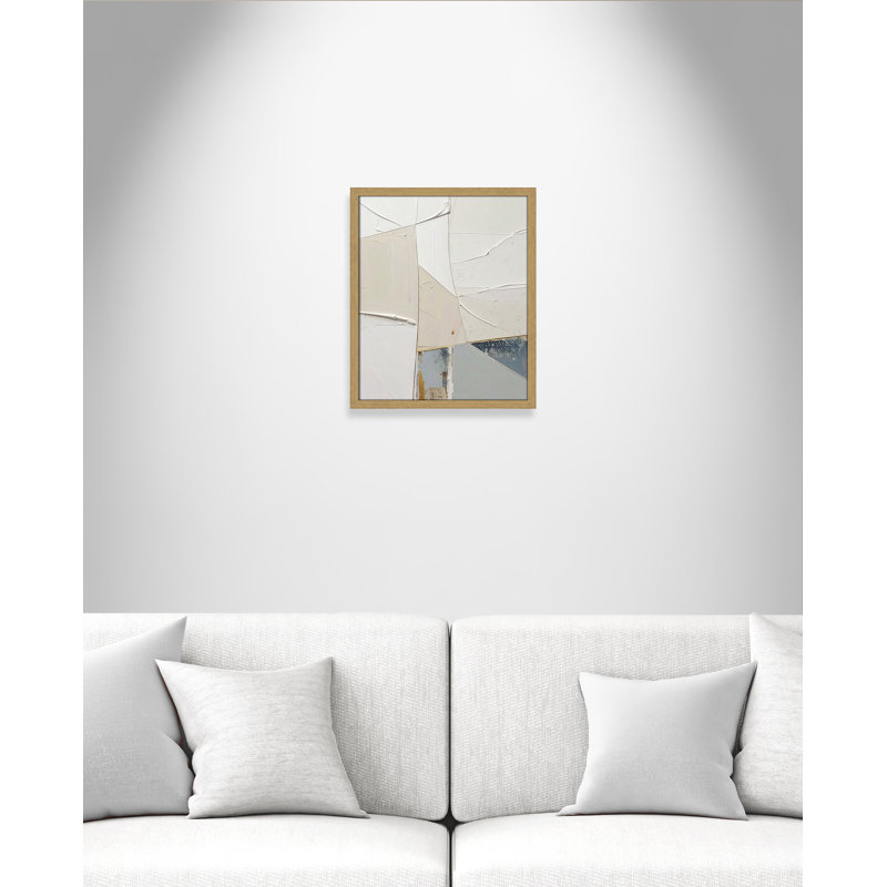 «Plastering II» par Alonza Saunders, Grain de bois naturel, L 16 po x H 19 po, Impression encadrée