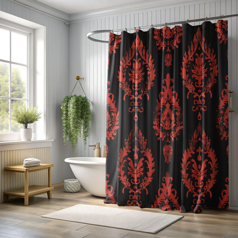 Boho Graphiques - Rideau de douche Premium, H 74 po x l 71 po