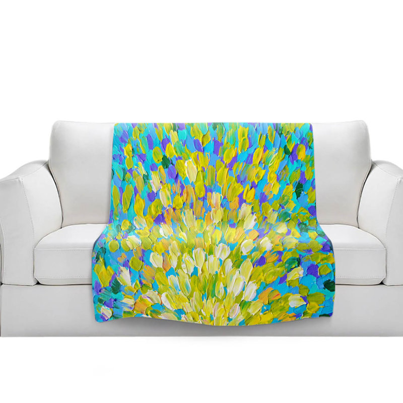 Hand Woven Throw Blanket, 51" W x 60" L