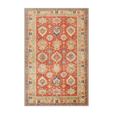 Tapis oriental orange / beige