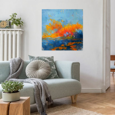 Blue On Blue Abstract Contemporary Landscape Nature Art