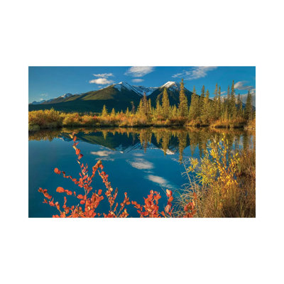 Peaks, Sundance Range, Vermilion Lakes, Banff National Park, Alberta, Canada I by Tim Fitzharris - Wrapped Canvas Print