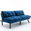Lit en velours bleu marine avec fonctions réglables, convient aux petites pièces, convertible 2 places en bleu, réglable, espace de vie
