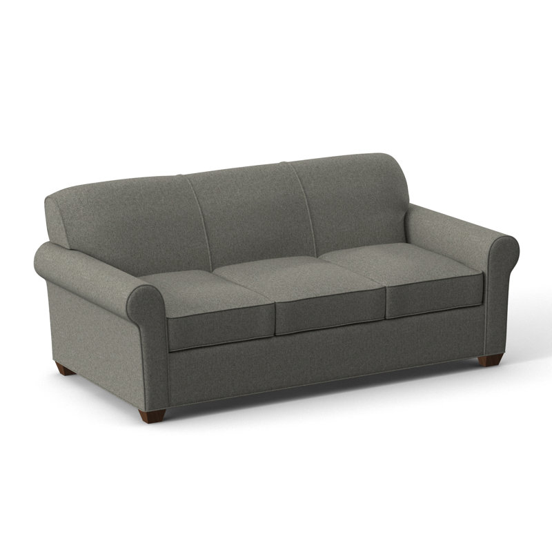 Finn 83" Rolled Arm Sofa Bed with Reversible Cushions, Montana Walnut, Dorset Ash, Innerspring
