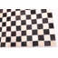 Tapis crème en cuir de vache patchwork noir 6 pi 0 po x 6 pi 0 po