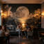 Lune, paysage, montagnes, montagnes, nuage amovible, mur, double rouleau-647313604-647313595
