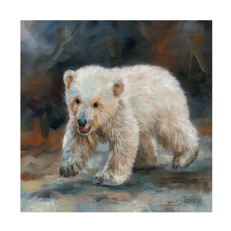 Art sur toile David Stribble POLAR BEAR, H 14 po x l 14 po