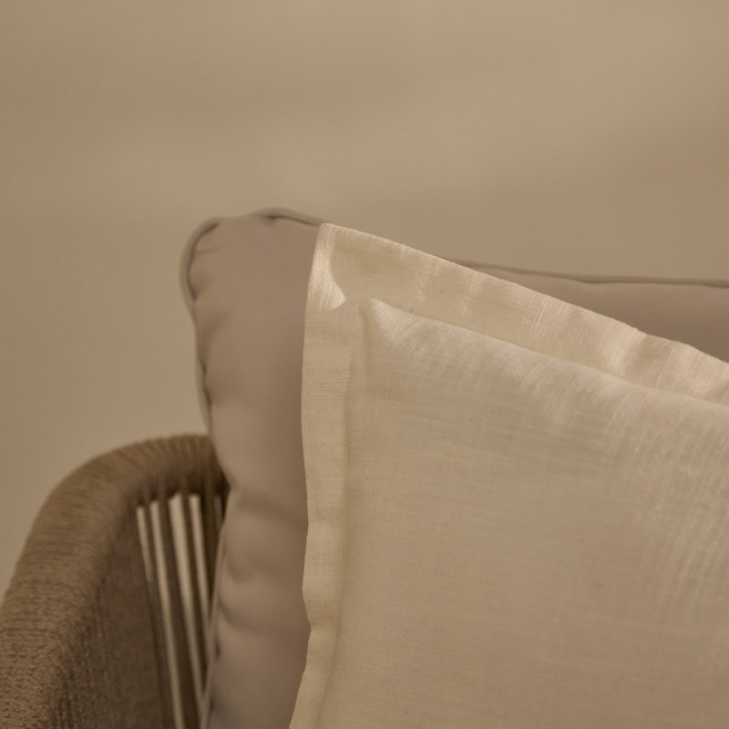 Indoor / Outdoor Square Cushion Cover, Ivory