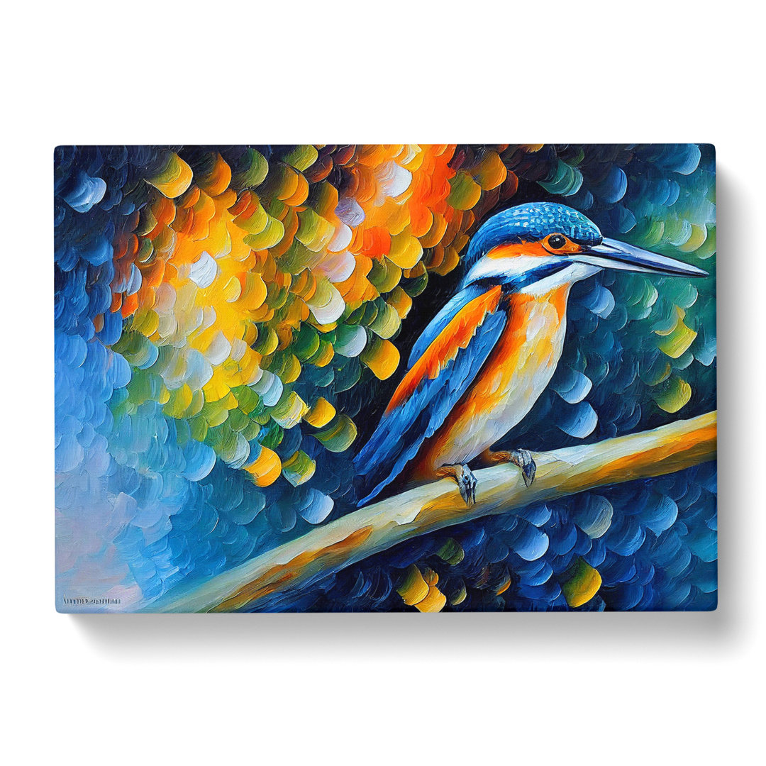 Kingfisher Bird - Wrapped Canvas