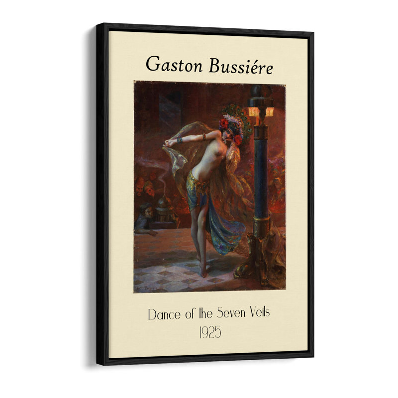 bussiere dance of seven veils ART POSTER Canvas Floater Frame Print Art - Black Frame, 91.44cm H x 60.96cm W