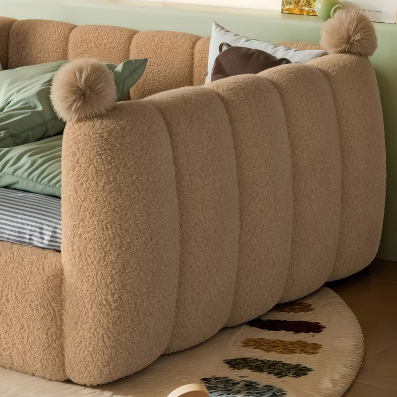 Lit tapissier pour enfants avec rails de sécurité