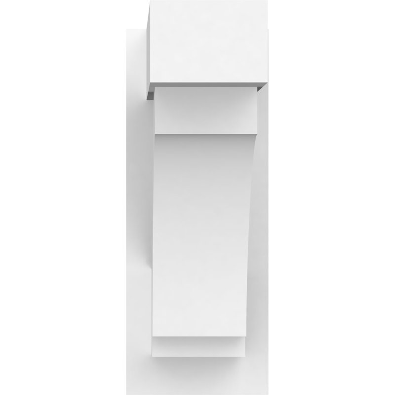 Persienne en uréthane Imperial Signature avec extrémités en bloc, brun clair apprêté, H 18 po x l 7 po x P 18 po