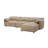 Veata Light Brown Suede Sectional Sofa