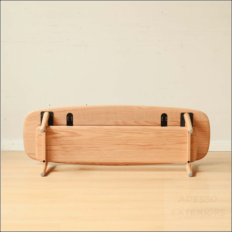 Solid Oak Coffee Table with Double Open Shelving