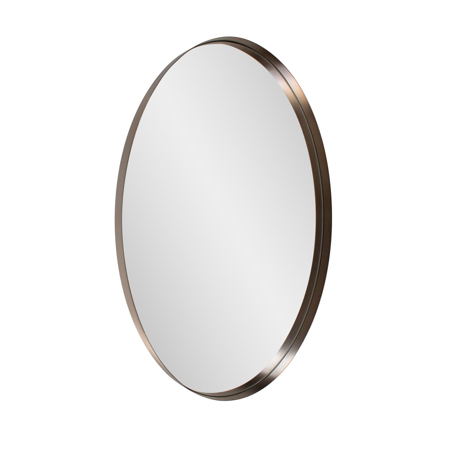 24" Oval Accent Mirror,  Brown