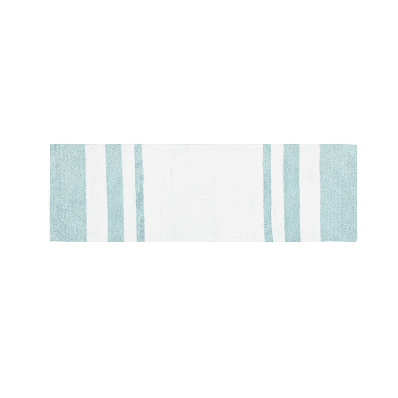 Reversible Bath Rug, Aqua, 72" L x 24" W
