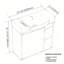 Meuble-lavabo mural 24 po avec lavabo en céramique blanche et porte à fermeture en douceur, emballage KD, chêne clair-170968379-170968376