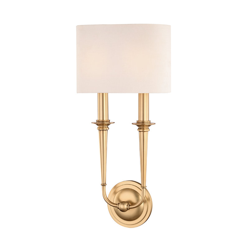 Lourdes Candle Wall Light, Aged Brass