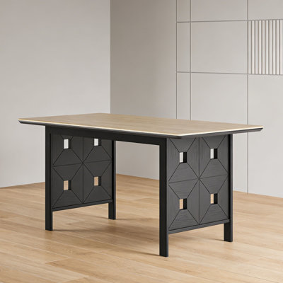 Modern Rectangular Dining Table with Rock Plate