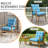 Patio Seat & Back Cushions, 42"×24" Tufted Water-Resistant Outdoor Cushion For Rocking, Dining Chairs-1470432236