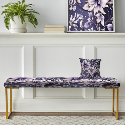 Banc rembourré or