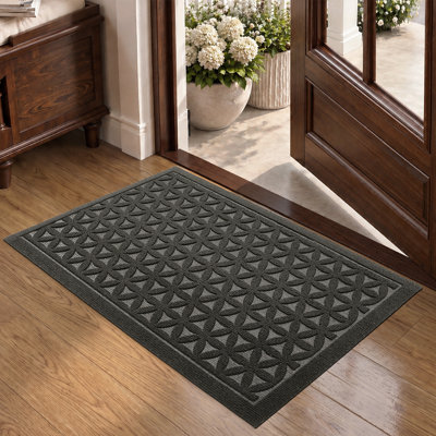 Indoor Doormat, Low Pile Indoor Doormat, Non Slip Entry Rugs for Inside, Dirt Trapper Welcome Mat, 24" x 35"