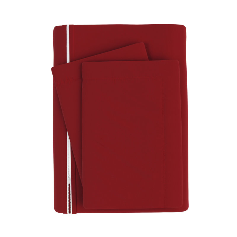 Simply Soft™ Ultra Soft Microfiber Duvet Cover Set, Burgundy, Queen Duvet Cover + 2 Shams