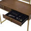 Bureau de coiffeuse 2 tiroirs avec miroir et plateau à bijoux