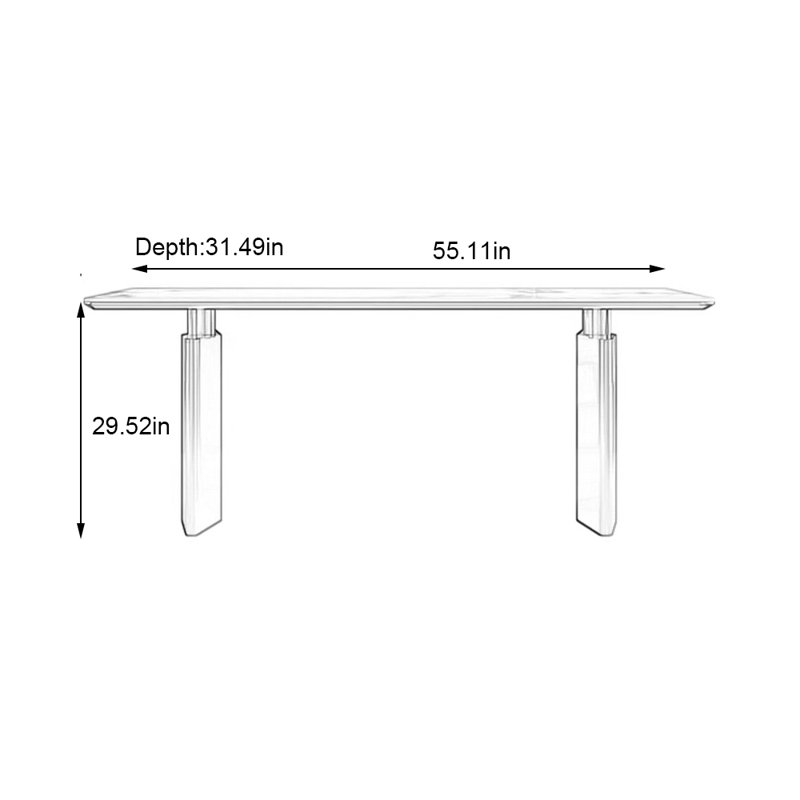 Merald, 29.52"H x 55.11"L x 31.49"W