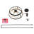 3-Light Black & Gold Drum Modern Industrial Chandelier with Sloped Ceiling Design