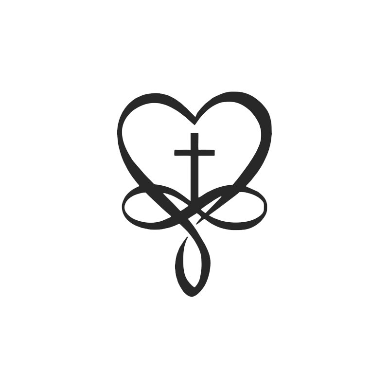 Heart Cross Wall Décor, 12" H x 9" W x 0.06" D