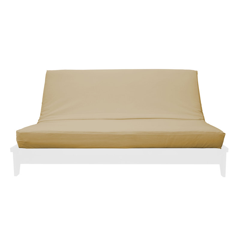 Housse de futon en tissu de qualité supérieure, Mélange de coton beige, Complète