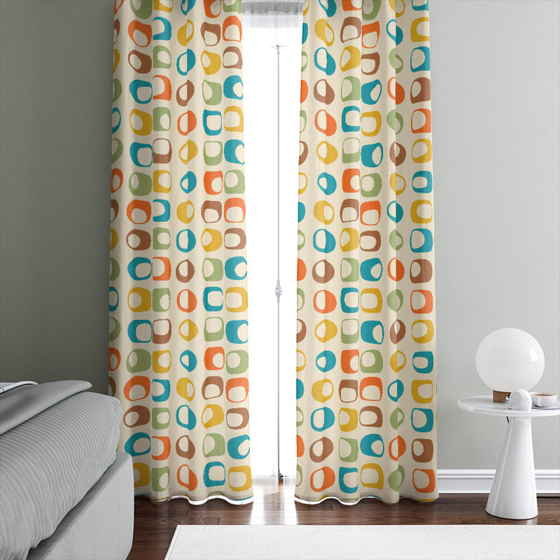 Semi Sheer Curtain Pair, 20" W x 52" L